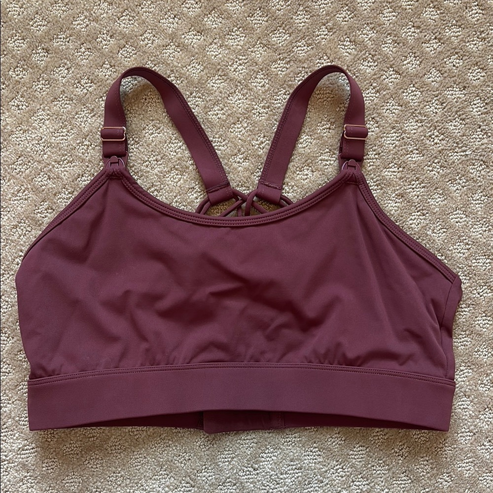 Everyday Support Sports Bra in Deep Plum - Picture 2 of 7